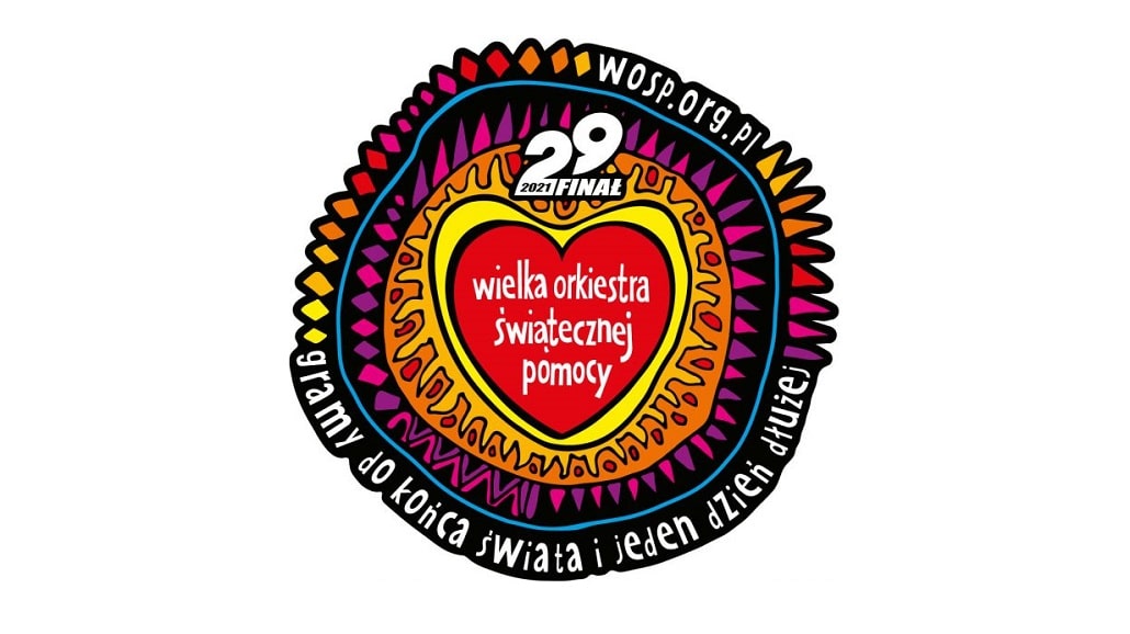 Logo WOŚP 2021, 29. finał Wielkiej Orkiestry Świątecznej Pomocy