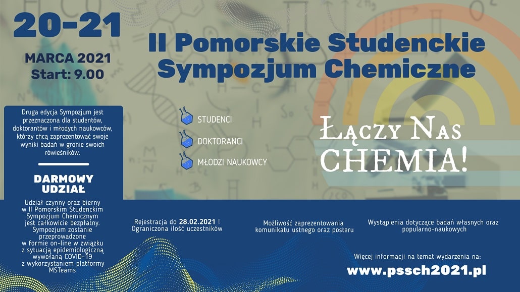 II Pomorskie Studenckie Sympozjum Chemiczne - baner plakat