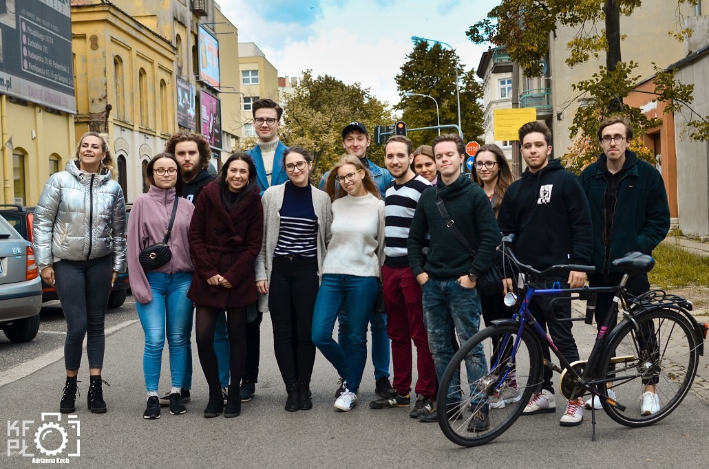 Studenci na ulicy w Łodzi