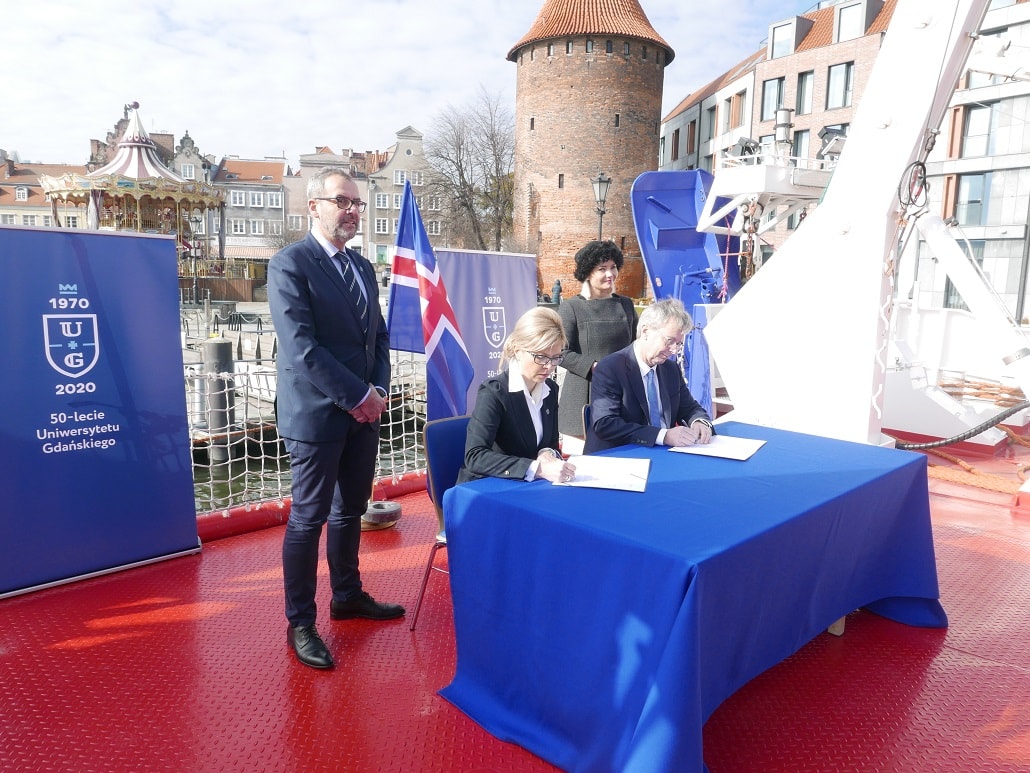 Podpisanie porozumienia pomiędzy Uniwersytetem Gdańskim i Uniwersytetem Islandzkim