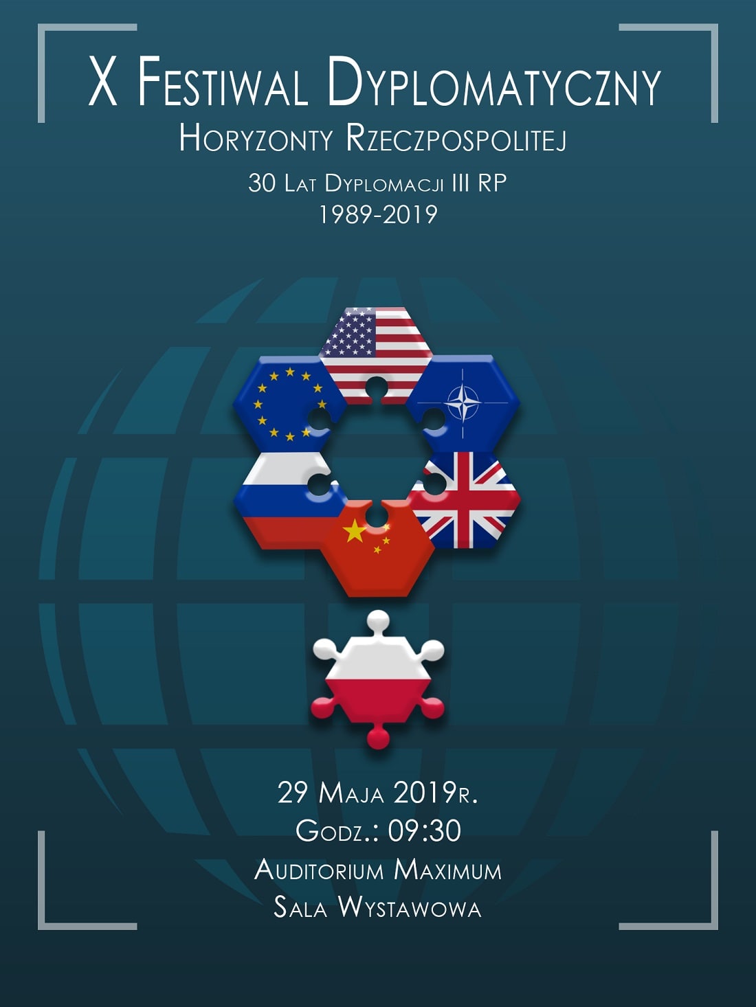 X Festiwal Dyplomatyczny 2019 plakat