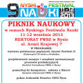 Zapraszamy na 9. Nyski Festiwal Nauki  - 9. nyski festiwal nauki program pwsz w nysie Pastwowa Wysza Szkoa Zawodowa