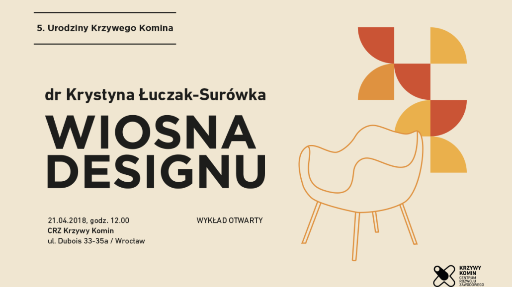 5. Urodziny Krzywego Komina. „Wiosna designu†– wykÅ‚ad otwarty dr Krystyny Åuczak-SurÃłwki