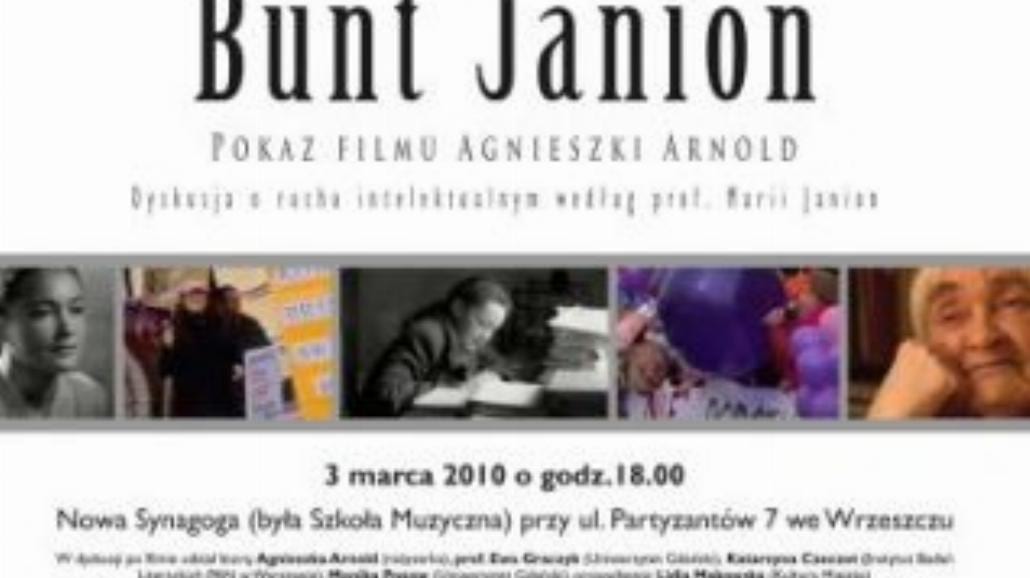 Gdańska premiera "Buntu Janion"