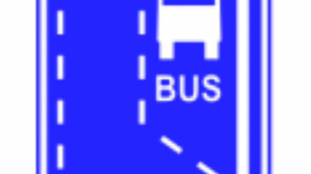 D-11 "początek pasa ruchu dla autobusów"