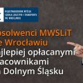 Absolwenci MWSLiT najlepiej opłacanymi pracownikami na Dolnym Śląsku - raport, praca, dyplom, dane, zarobki