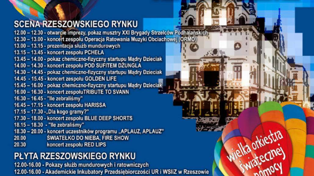 24 Finał WOŚP w Rzeszowie już 10 stycznia 2016!