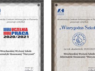 Wrocławska Wyższa Szkoła Informatyki Stosowanej "Horyzont" - oferta edukacyjna i rekrutacja 2020/2021 - Studia IT we Wrocławiu, Rekrutacja, 2020/2021, Kursy, Certyfikaty, Najlepsze Uczelnie Prywatne