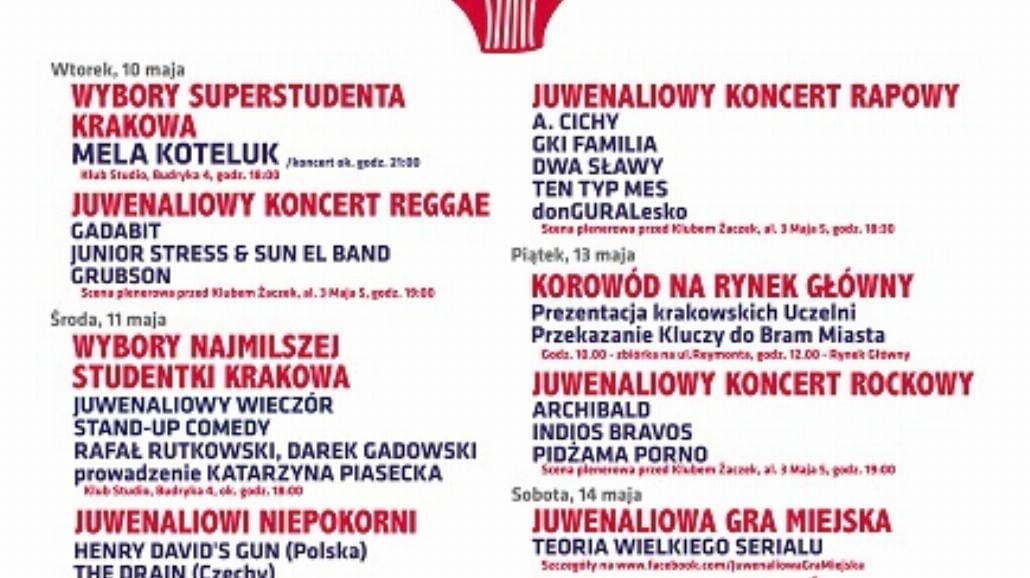 Od 10 maja Juwenalia w Krakowie!