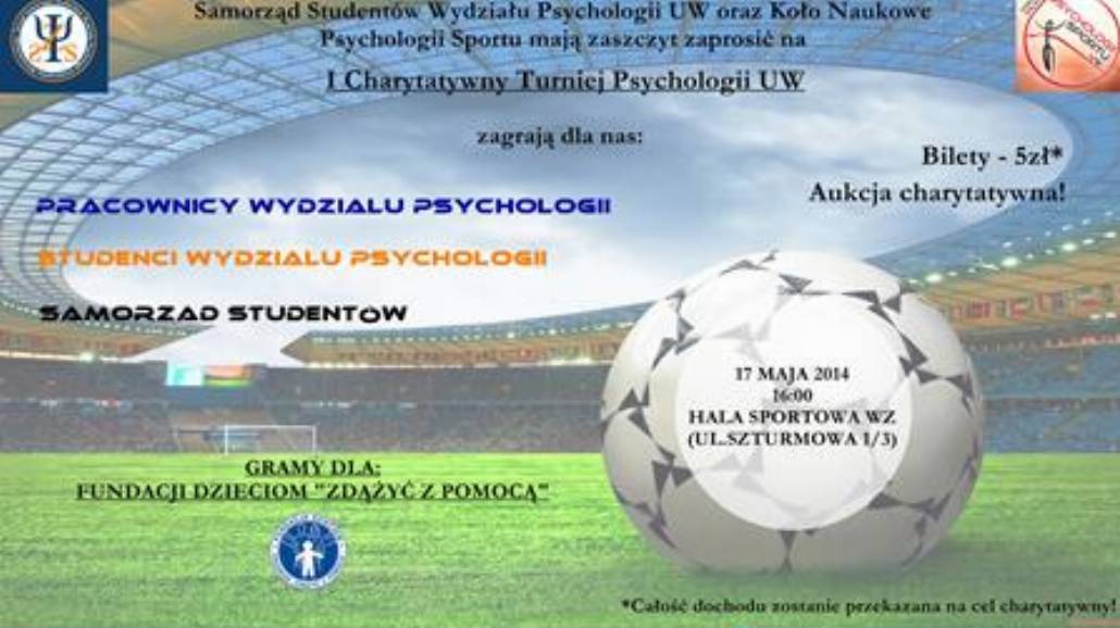 Charytatywny Turniej Psychologii UW w piłkę nożną