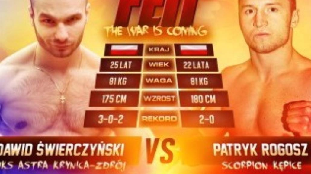 Piotr Rogosz vs Dawid Świerczyński na gali FEN 3