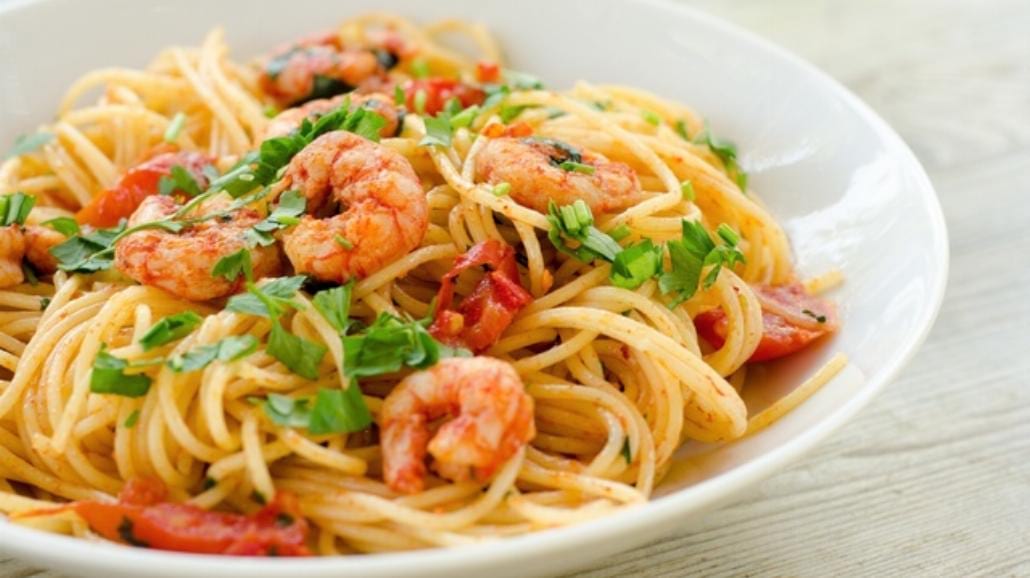Spaghetti z owocami morza
