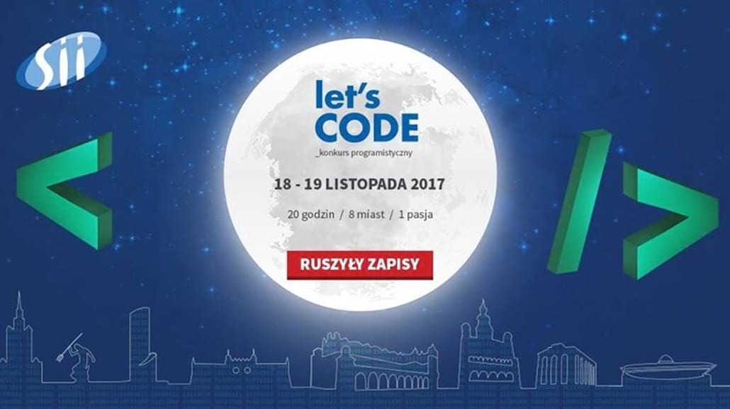 "Let's Code" to konkurs programistyczny dla studentÃłw, ktÃłry odbędzie się w dniach 18-19 listopada 2017 roku.
