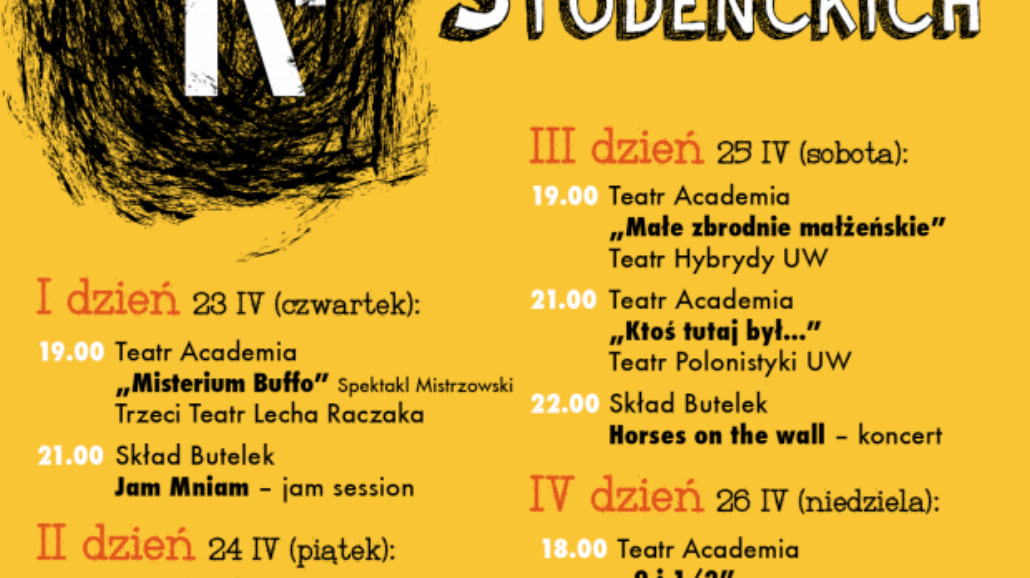 Studenckie teatry zjadą do Warszawy
