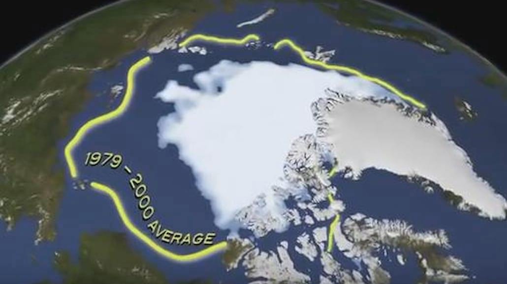 Mała pokrywa lodowa na Arktyce!